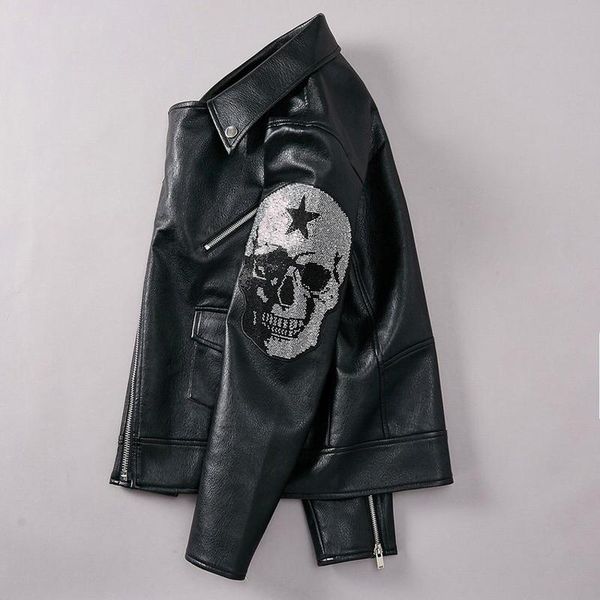 autumn winter fashion leather jacket men casual hip-hop punk man coat giacca di pelle men's & faux, Black
autumn winter fashion leather jacket men casual hip-hop punk man coat giacca di pelle men's & faux, Black