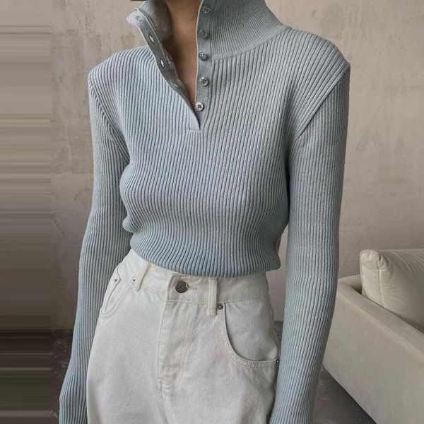 women's sweaters 2021 ins breasted half high neck pullover in autumn and winter, fit inside wear out a slim bottomed sweater, White;black
women's sweaters 2021 ins breasted half high neck pullover in autumn and winter, fit inside wear out a slim bottomed sweater, White;black