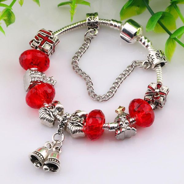 link, chain 2021 bell pendant christmas gift box tree big hole bead diy accessories style bracelet, Black
link, chain 2021 bell pendant christmas gift box tree big hole bead diy accessories style bracelet, Black
