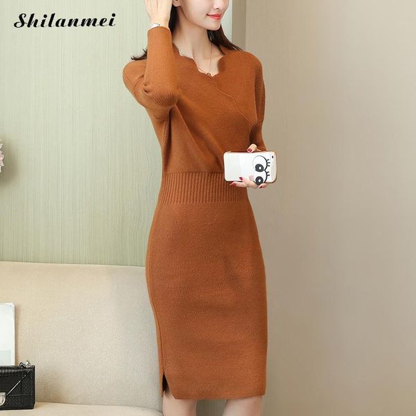 casual dresses 2021 autumn winter warm sweater dress women elegant slim solid bodycon female v-neck long sleeve knitted vestidos, Black;gray
casual dresses 2021 autumn winter warm sweater dress women elegant slim solid bodycon female v-neck long sleeve knitted vestidos, Black;gray