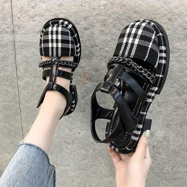 sandals 2021women fashion leather shoes metal decoration female round head thick crust muffin casual beach, Black
sandals 2021women fashion leather shoes metal decoration female round head thick crust muffin casual beach, Black