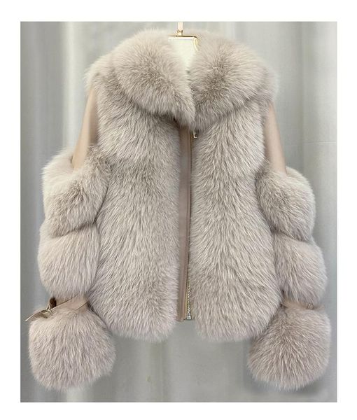 women's fur & faux real coat female short winter imported thick warm streetwear 2021, Black
women's fur & faux real coat female short winter imported thick warm streetwear 2021, Black