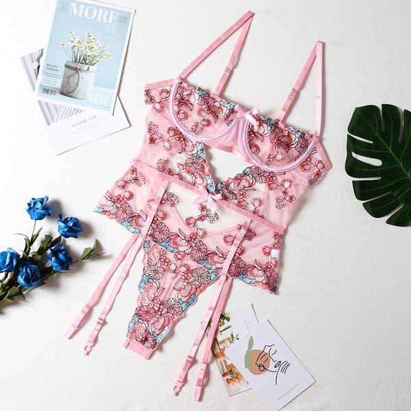 women's shapers floral embroidery lace bodysuit underwear mesh lingerie women 3 piece thongs graters push up bra brief sets, Black;white
women's shapers floral embroidery lace bodysuit underwear mesh lingerie women 3 piece thongs graters push up bra brief sets, Black;white