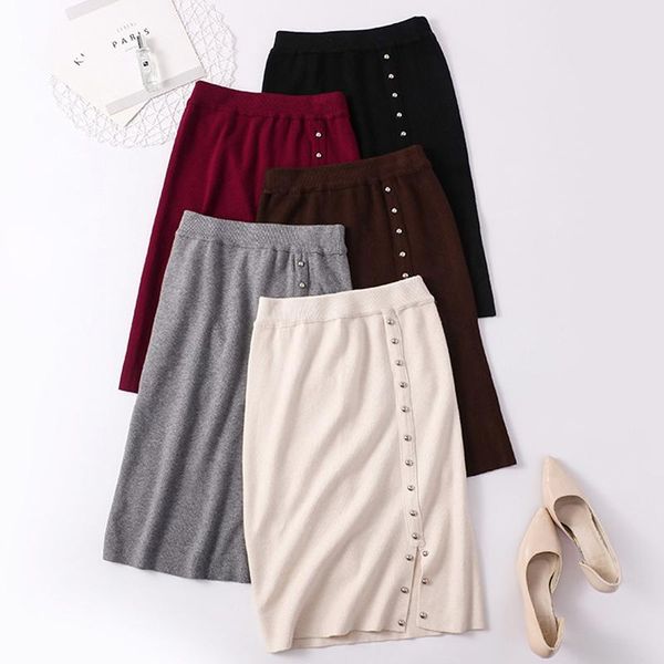skirts 2021 women sweater pencil skirt elastic high waist midi knitted female solid elegant rivet split jupe, Black
skirts 2021 women sweater pencil skirt elastic high waist midi knitted female solid elegant rivet split jupe, Black