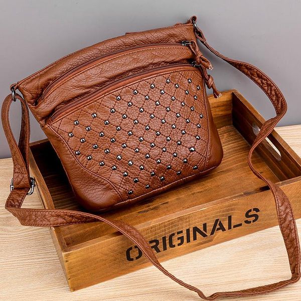 bag women messenger all-match 2021 women's rivet soft leather large-capacity middle-aged shoulder bags
bag women messenger all-match 2021 women's rivet soft leather large-capacity middle-aged shoulder bags