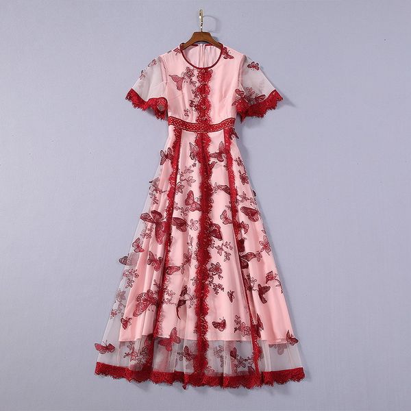 dresses european and american women's clothing summer style short sleeves the butterfly embroidered lace fashionable dress a6l2, Black;gray
dresses european and american women's clothing summer style short sleeves the butterfly embroidered lace fashionable dress a6l2, Black;gray