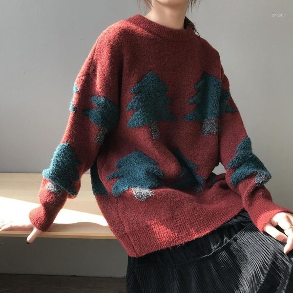 women's sweaters winter christmas sweater vintage women pullover o-neck tree long sleeve knit pullovers, White;black
women's sweaters winter christmas sweater vintage women pullover o-neck tree long sleeve knit pullovers, White;black