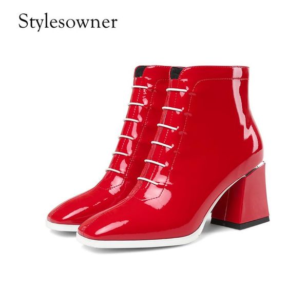 boots stylesowner desire in 2021 red and black patent leather short high heels 7cm thick fashion elegant
boots stylesowner desire in 2021 red and black patent leather short high heels 7cm thick fashion elegant