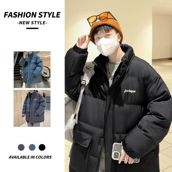 2021 winter men's thickened stand collar coat live broadcast warm leisure simple cotton cloth youth trend, Black
2021 winter men's thickened stand collar coat live broadcast warm leisure simple cotton cloth youth trend, Black