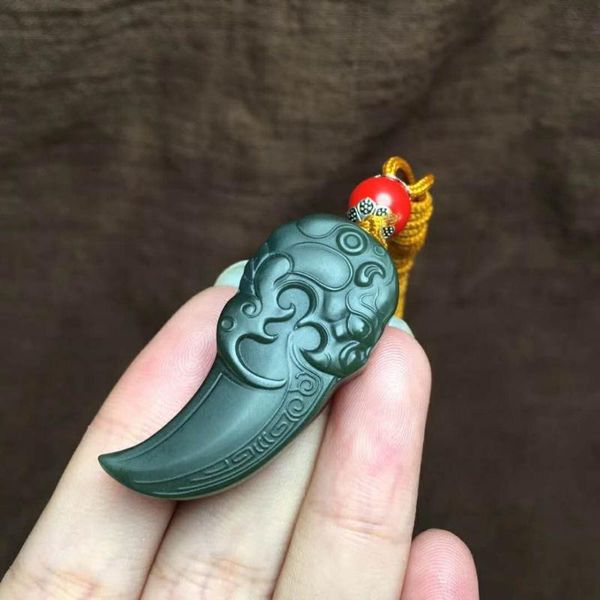 lockets h21#hetian jade pendant, delicate and moist, Silver