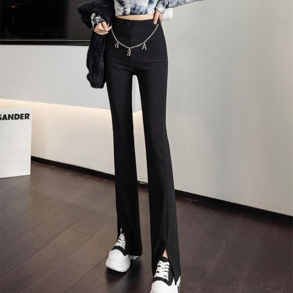 women's pants & capris real s slits slim-fit buttocks micro-flared spring and autumn wide-leg casual high-waist chain suit, Black;white
women's pants & capris real s slits slim-fit buttocks micro-flared spring and autumn wide-leg casual high-waist chain suit, Black;white