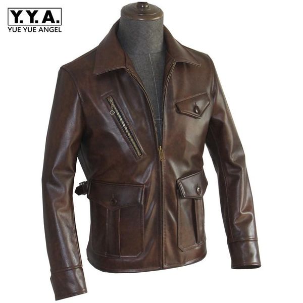 men moto biker genuine leather jacket business man casual windproof vintage cowhide coat slim fit men's & faux, Black
men moto biker genuine leather jacket business man casual windproof vintage cowhide coat slim fit men's & faux, Black