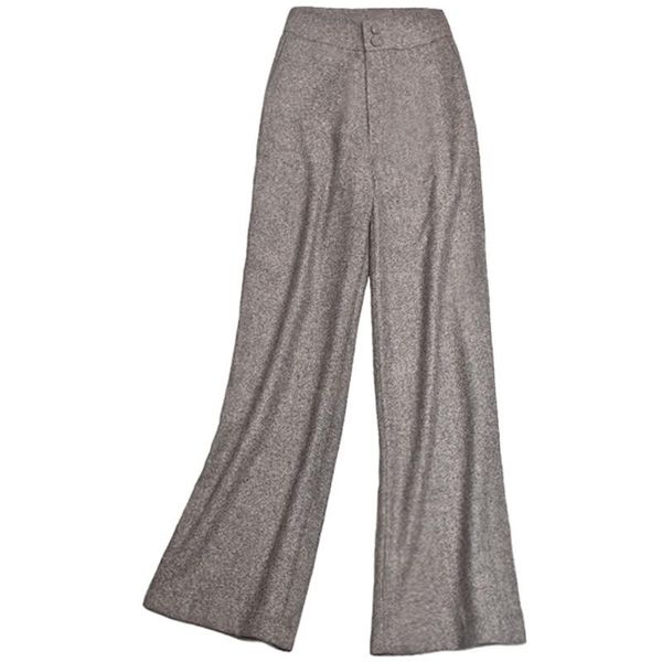 women's pants & capris office ladies trousers gray long wide leg winter women plus size warm high waist wool, Black;white
women's pants & capris office ladies trousers gray long wide leg winter women plus size warm high waist wool, Black;white