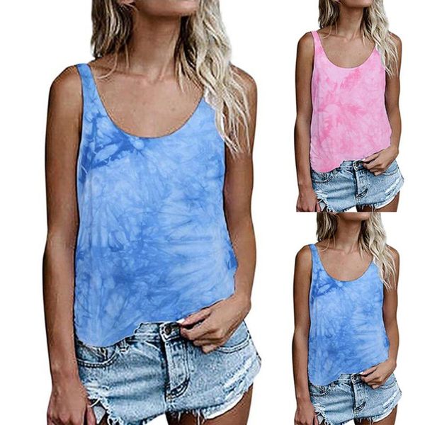 women's tanks & camis fashion women summer tie-dye printed tank racerback comfortable casual loose o neck sleeveless streetwear vest cl, White
women's tanks & camis fashion women summer tie-dye printed tank racerback comfortable casual loose o neck sleeveless streetwear vest cl, White