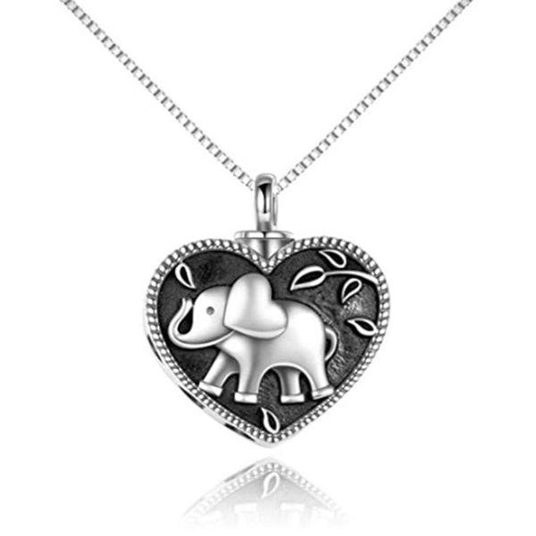 pendant necklaces elephant urn for ashes heart shape cremation jewelry memorial ash keepsake gifts, Silver
pendant necklaces elephant urn for ashes heart shape cremation jewelry memorial ash keepsake gifts, Silver