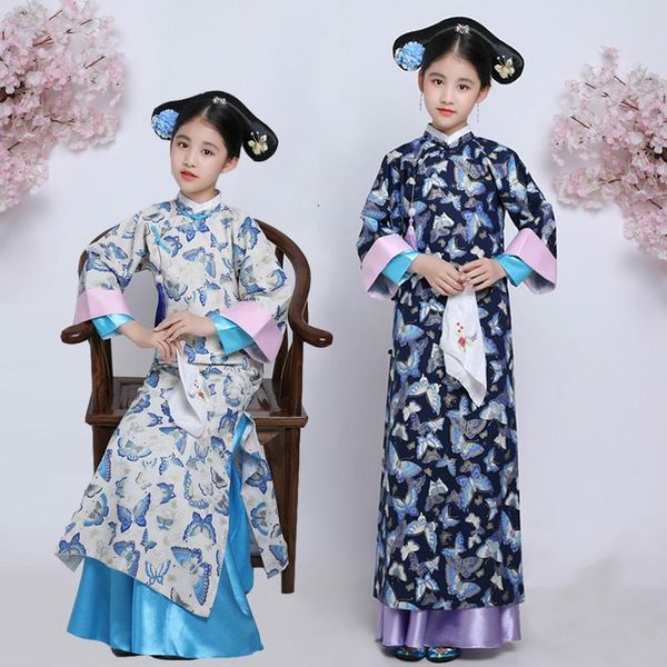 stage wear children chinese traditional princess costume qing dynasty ancient folk hanfu robe flag suit girls court dress for cosplay, Black;red
stage wear children chinese traditional princess costume qing dynasty ancient folk hanfu robe flag suit girls court dress for cosplay, Black;red