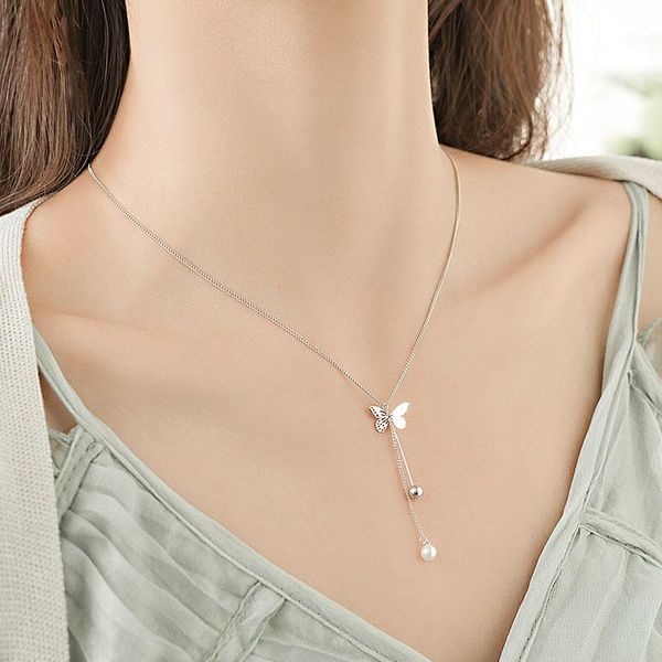 chains hollow butterfly pearl tassel 925 sterling silver handmade clavicle chain necklace for women korean simple dainty jewelry sn2430
chains hollow butterfly pearl tassel 925 sterling silver handmade clavicle chain necklace for women korean simple dainty jewelry sn2430