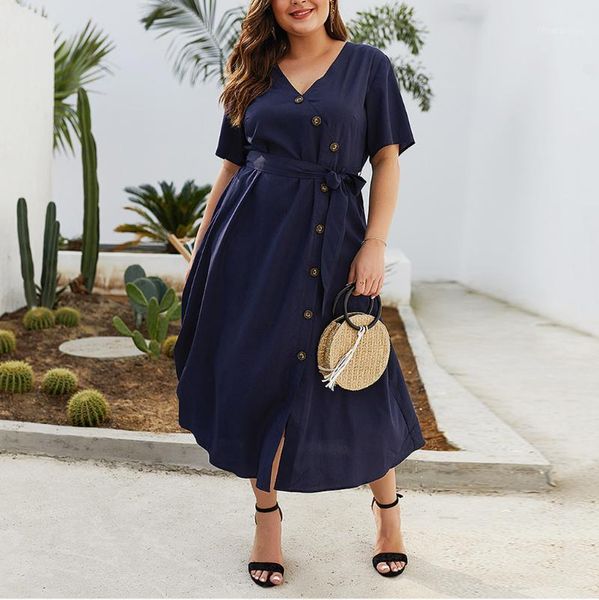 men's jackets plus size dress women summer womens wrap solid button v-neck dresses ladies holiday vestido elbise robe #g6, Black;brown
men's jackets plus size dress women summer womens wrap solid button v-neck dresses ladies holiday vestido elbise robe #g6, Black;brown