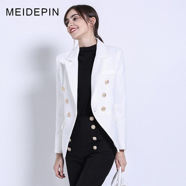 women's suits & blazers size s-xxl bussiness lady autumn spring formal workwear blazer double breasted buttons bodycon runway celebrity, White;black 
women's suits & blazers size s-xxl bussiness lady autumn spring formal workwear blazer double breasted buttons bodycon runway celebrity, White;black