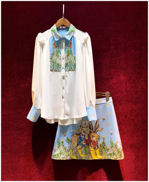 dress european and american women's clothing 2021 spring long-sleeved printed shirt cartoon beaded skirt fashion suits 0ccw, White
dress european and american women's clothing 2021 spring long-sleeved printed shirt cartoon beaded skirt fashion suits 0ccw, White