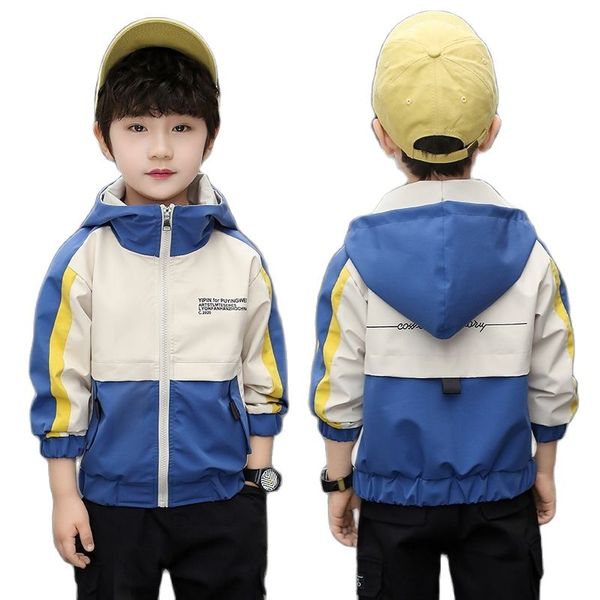 spring & autumn polyester jacket for boys new 2021 korean version fashion hooded coat casual patchwork slim childrens clothing, Blue;gray
spring & autumn polyester jacket for boys new 2021 korean version fashion hooded coat casual patchwork slim childrens clothing, Blue;gray