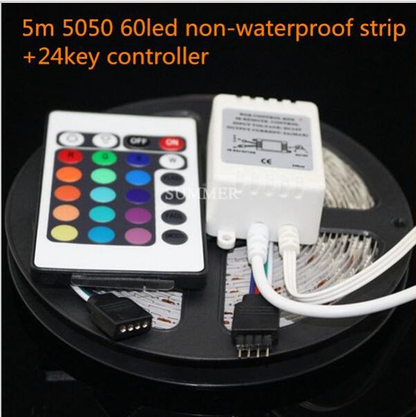 led strip smd 60led/m flexible + 24key remote or single color 5m for home decoration strips
led strip smd 60led/m flexible + 24key remote or single color 5m for home decoration strips