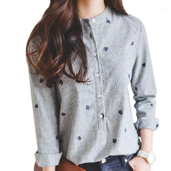 women autumn leaves embroidery long sleeve blouses female ladies casual shirt striped blouse xl women's & shirts, White
women autumn leaves embroidery long sleeve blouses female ladies casual shirt striped blouse xl women's & shirts, White