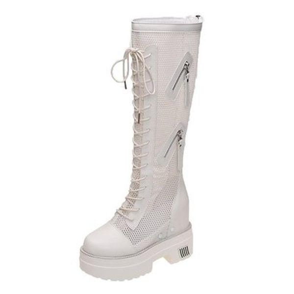 boots 2021 plus size summer lace-up hollow high women spring and flat-heel breathable mesh thin cool, Black
boots 2021 plus size summer lace-up hollow high women spring and flat-heel breathable mesh thin cool, Black