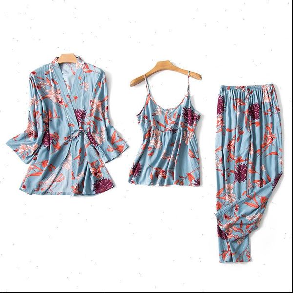 pajamas sets 3 pieces womens sleepwears thin spaghetti strap cotton flower print loose pyjama home clothing pijama, Black;red
pajamas sets 3 pieces womens sleepwears thin spaghetti strap cotton flower print loose pyjama home clothing pijama, Black;red