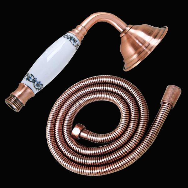 bathroom shower heads antique red copper telephone style head water saving hand held spray & 1.5m hose kxz057 
bathroom shower heads antique red copper telephone style head water saving hand held spray & 1.5m hose kxz057