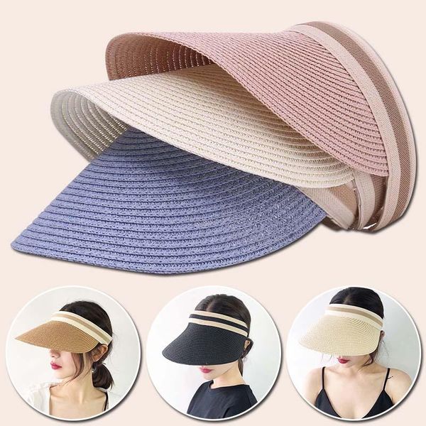 wide brim hats 2021 women's sun handmade straw visor caps parent-child summer hat empty beach uv protection, Blue;gray
wide brim hats 2021 women's sun handmade straw visor caps parent-child summer hat empty beach uv protection, Blue;gray