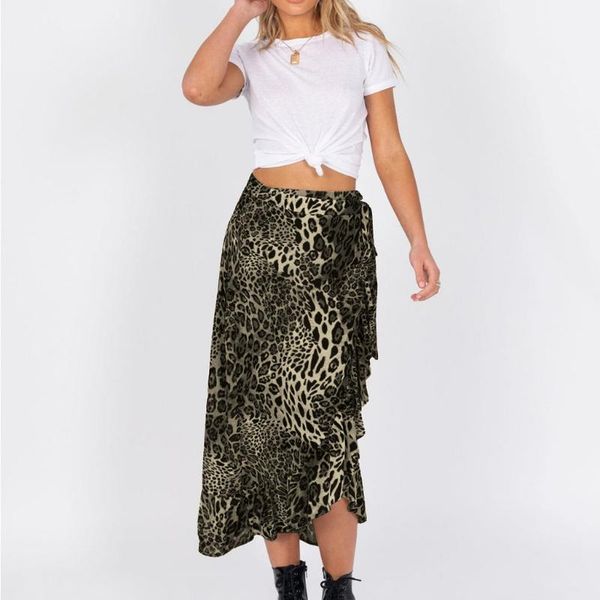 skirts women clothes 2021 fashion leopard print elastic waist bandage ruffles hem casual skirt drop arrival, Black
skirts women clothes 2021 fashion leopard print elastic waist bandage ruffles hem casual skirt drop arrival, Black