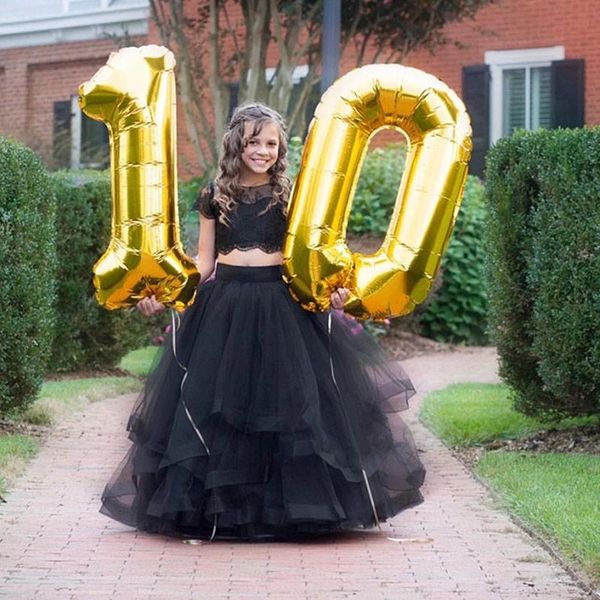 girl's dresses two pieces black flower girl for weddings fluffy tulle and lace first holy communion pageant party, Red;yellow
girl's dresses two pieces black flower girl for weddings fluffy tulle and lace first holy communion pageant party, Red;yellow