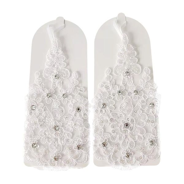 five fingers gloves 1pair for bridal prom fingerless soft wedding party elegant beaded lace satin short fashion hollow out po props, Blue;gray
five fingers gloves 1pair for bridal prom fingerless soft wedding party elegant beaded lace satin short fashion hollow out po props, Blue;gray