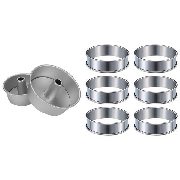 baking & pastry tools 1 set muffin tart rings double rolled ring 6 inch 8 round chiffon cake pan with removable bottom
baking & pastry tools 1 set muffin tart rings double rolled ring 6 inch 8 round chiffon cake pan with removable bottom
