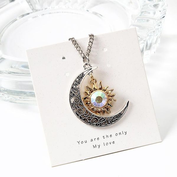 pendant necklaces 2021 vintage sun and moon necklace chain geometric gold silver color neck jewelry gift for girlfriend lover
pendant necklaces 2021 vintage sun and moon necklace chain geometric gold silver color neck jewelry gift for girlfriend lover