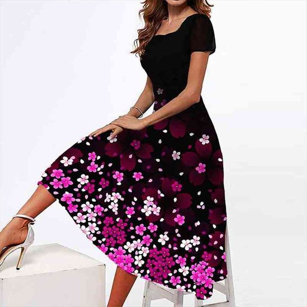 vintage floral print party summer womens dresses fashion square neck short sleeve a line maxi elegant ladies vestidos, Black;gray
vintage floral print party summer womens dresses fashion square neck short sleeve a line maxi elegant ladies vestidos, Black;gray
