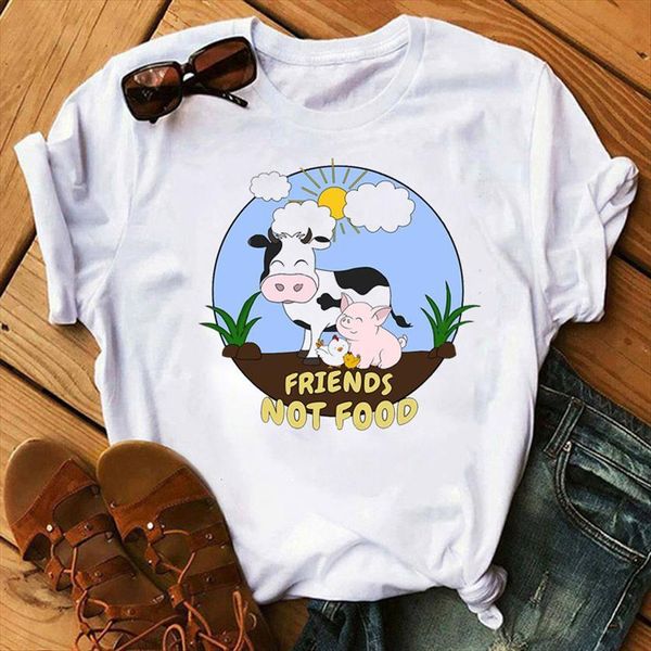 friends not food print womens t shirts cartoon tee vegan short sleeve cute summer woman, White
friends not food print womens t shirts cartoon tee vegan short sleeve cute summer woman, White