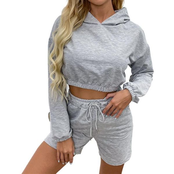 women's tracksuits sportswear two piece suit casua solid long-sleeved hooded sweater loose color casual women minimalist simple clothin, Gray
women's tracksuits sportswear two piece suit casua solid long-sleeved hooded sweater loose color casual women minimalist simple clothin, Gray