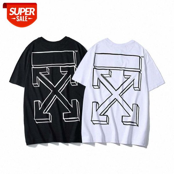 off european and american trendy brand white short-sleeved t-shirt, three-dimensional arrow loose round neck pullover men women couple #rj0n, White;black
off european and american trendy brand white short-sleeved t-shirt, three-dimensional arrow loose round neck pullover men women couple #rj0n, White;black
