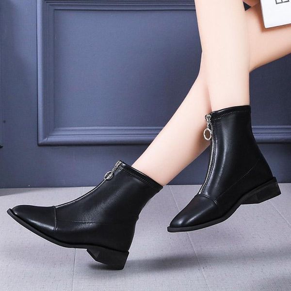 boots 2021 women black front zipper ankle boot square toe low heels casual shoes pu leather botas mujer autumn winter 8797c
boots 2021 women black front zipper ankle boot square toe low heels casual shoes pu leather botas mujer autumn winter 8797c