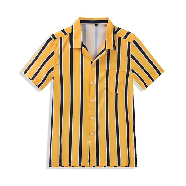 mens summer striped shirt casual lapel neck short sleeve button loose streetwear vacation blouse chemise 2021 clothing men's shirts, White;black
mens summer striped shirt casual lapel neck short sleeve button loose streetwear vacation blouse chemise 2021 clothing men's shirts, White;black