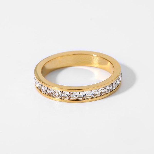 cluster rings 18k gold plated stainless steel zircon for women simple classic wedding engagement ring jewelry accessories, Golden;silver
cluster rings 18k gold plated stainless steel zircon for women simple classic wedding engagement ring jewelry accessories, Golden;silver