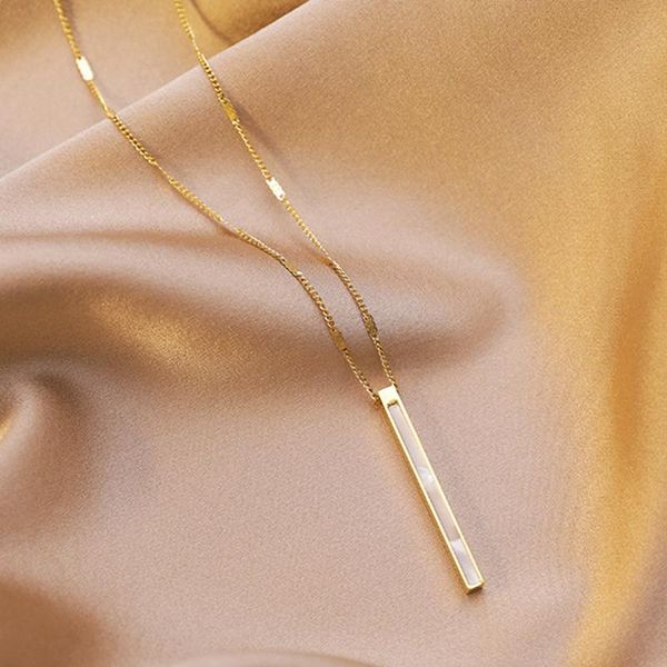 pendant necklaces titanium steel shell geometry necklace for women r luxury jewelry creativity chains temperament accessories, Silver
pendant necklaces titanium steel shell geometry necklace for women r luxury jewelry creativity chains temperament accessories, Silver