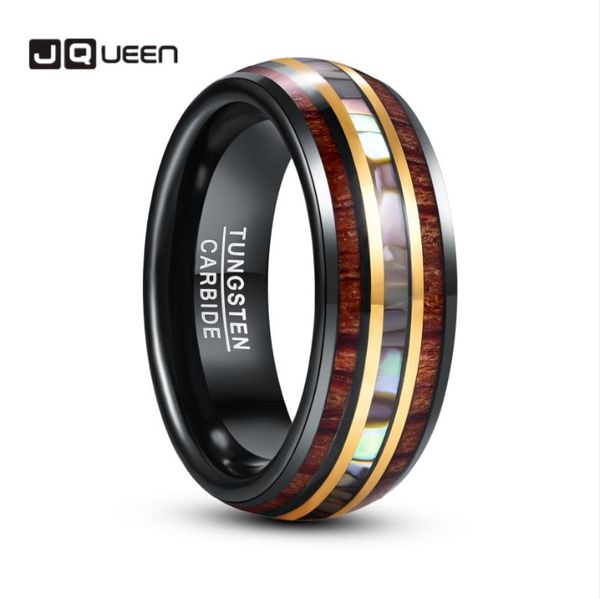 wedding rings 8mm black gold inlaid wood grain abalone shell tungsten carbide ring men's fashion jewelry gift, Slivery;golden
wedding rings 8mm black gold inlaid wood grain abalone shell tungsten carbide ring men's fashion jewelry gift, Slivery;golden