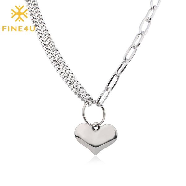 pendant necklaces fine4u n500 stainless steel bamboo curb cuban chain handmade heart necklace for jewelry, Silver
pendant necklaces fine4u n500 stainless steel bamboo curb cuban chain handmade heart necklace for jewelry, Silver