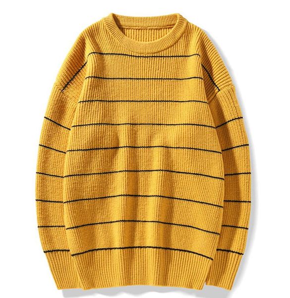 men's sweaters oversize casual knitted sweater men harajuku striped streetwear and women pullover crew neck loose male brand, White;black
men's sweaters oversize casual knitted sweater men harajuku striped streetwear and women pullover crew neck loose male brand, White;black