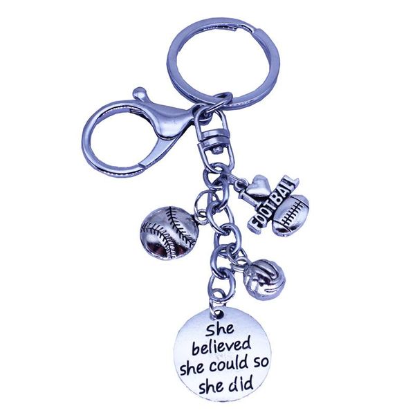 keychains sports gymnastics accessories gifts football volleyball charms key ring lover keychain, Silver
keychains sports gymnastics accessories gifts football volleyball charms key ring lover keychain, Silver