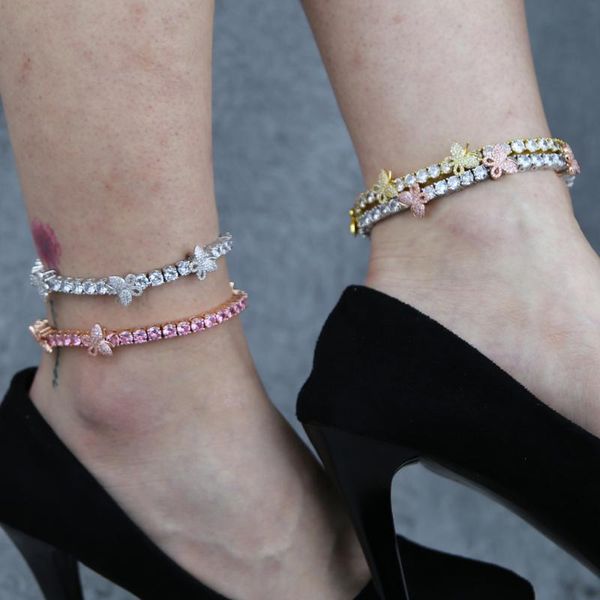 anklets rose pink gold color tennis anklet chain for women iced out bling 5a cubic zirconia butterfly charms summer beach foot jewelry, Red;blue
anklets rose pink gold color tennis anklet chain for women iced out bling 5a cubic zirconia butterfly charms summer beach foot jewelry, Red;blue