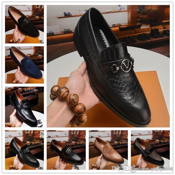 a4 l brand men formal business brogue men's crocodile dress shoes male casual leather wedding party loafers plus size 47, Black
a4 l brand men formal business brogue men's crocodile dress shoes male casual leather wedding party loafers plus size 47, Black
